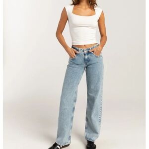 Levi's Light Blue Wide-Leg Jeans - High Rise